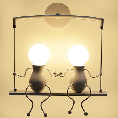 Kawell Humanoid Wall Light Fixtures Modern Wall Lamp Creative Wall Sconce Light Art Deco Max 60W E26 Base for Children Room Bedroom Bedside Living Room Stairs Hallway Restaurant Kitchen