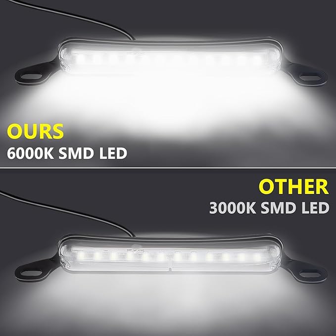 BFXM LED License Plate Light 12 V DC Universal License Plate Lights, Waterproof Tag Lamp Assembly Replacement LED Plate Light for Car Trailer UTV ATV Truck RV Boat