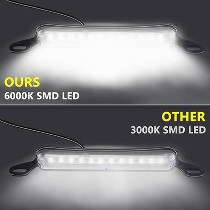 BFXM LED License Plate Light 12 V DC Universal License Plate Lights, Waterproof Tag Lamp Assembly Replacement LED Plate Light for Car Trailer UTV ATV Truck RV Boat