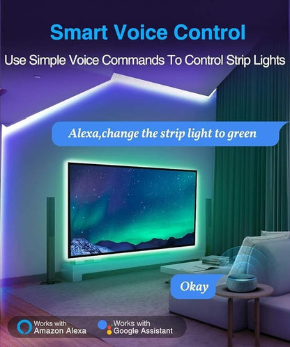 Smart LED WiFi Controller, Updated Wireless 24 Keys RF Remote Control for GRB BGR RGB LED Strip Lights, Compatible with Alexa Google Assistant IFTTT with Free Magic Home App (2 Pack)