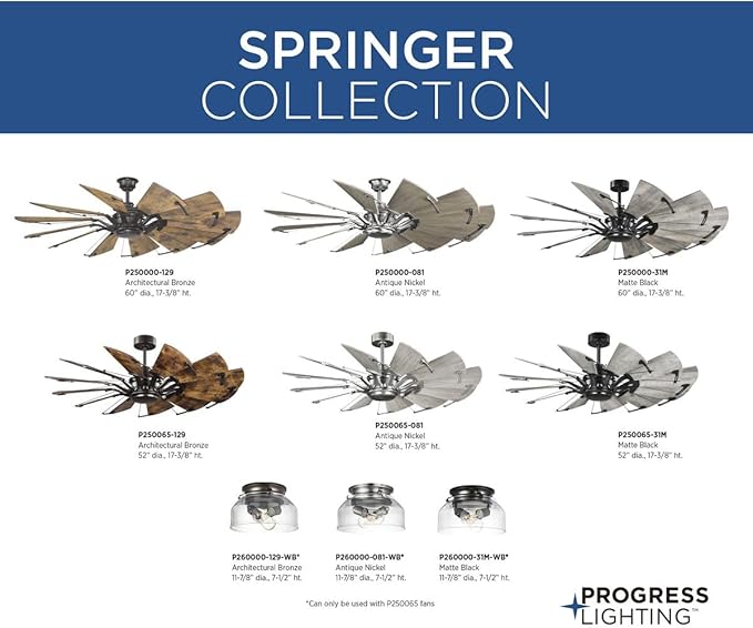 Progress Lighting Springer Collection Clear Glass Light Kit Matte Black, 7.50x11.87x11.87