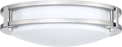 Design House Ripon 11 Inch Integrated LED Ceiling Light 2-Pack, 5 Color Temperature, Dimmable, Satin Nickel – Design House, 589598