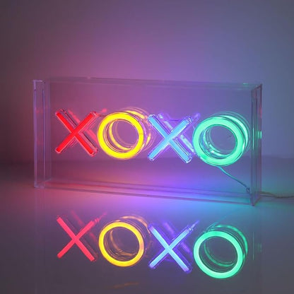 Light Up Your World! Wireless Express Neon Art Signs (5 Unique Styles) - Desktop & Wall Décor. Perfect for Bedrooms, Dorm Rooms, Office (XOXO)