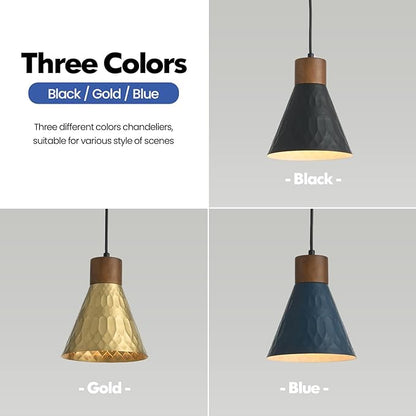 Modern Black Pendant Lights Kitchen Island, Mid Century Dome Pendant Light Set of 3, Small Industrial Hanging Pendant Lighting for Dining Room, Bedroom, Sink, Bar