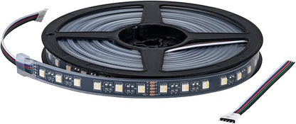 BTF-LIGHTING RGBW LED Strip Lights,UL Listed,5050 4 Colors in 1 RGB + 2700K-3000K Warm White,24V DC,16.4ft/5m 60LEDs/m 12mm Black PCB, IP67 Waterproof for Home Decoration(No Adapter or Controller)