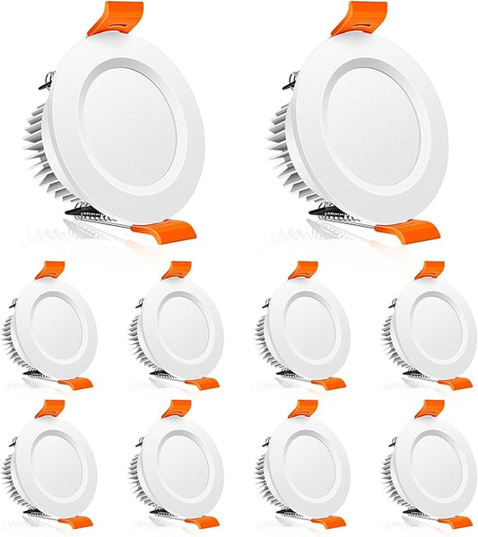2 Inch LED Downlight, 3W Recessed Lighting Dimmable Ceiling Light Kit, 5000K Daylight White, CRI80 LED Can Lights with Driver(35W Halogen Equivalent), 10 Pack