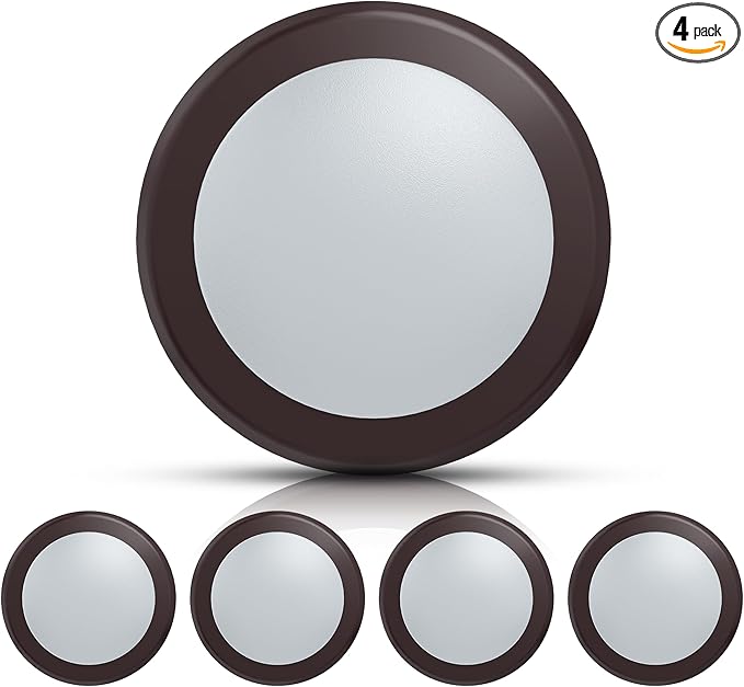 ECOELER 5/6" Bronze Dimmable LED Disk Ceiling Light, 16.5W 1000lm, 5000K Daylight, Flush Mount Disc Recessed Ceiling Can Lighting for Bedroom, Kitchen, Dining Room, ETL Listed, 4 Pack