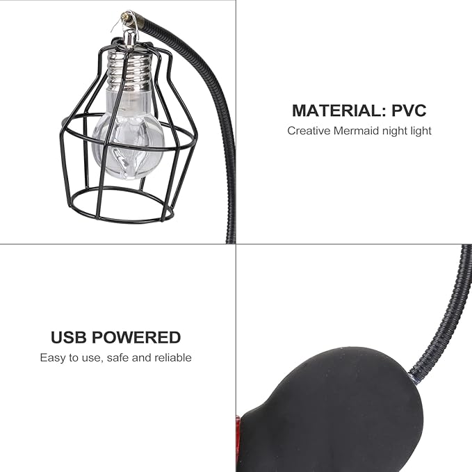 Resin Cat Design lamp Creative Night Light Desk Lamp with Iron Wire Lampshade – Creative Cat Table for Bedroom, Living Room, or Bedside (3.1 x 4.7 x 6.7 Inches)