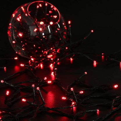 Joomer Solar String Lights, 39FT 100LED Solar Powered Outdoor Fairy Lights, Waterproof 8 Modes Twinkle String Light for Garden Patio Yard Tree Wedding Christmas Decor (Red)