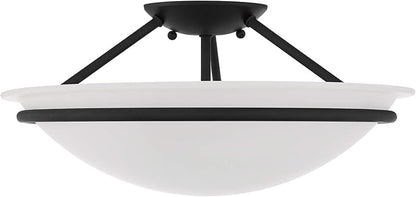 Livex Lighting 4824-04 Newburgh 3-Light Ceiling Mount, Black