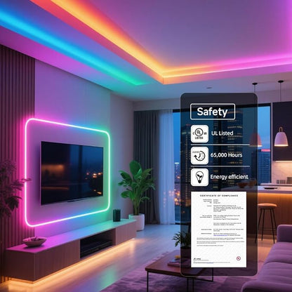 BTF-LIGHTING FCOB COB LED Strip Light, WS2814 Smart IC RGBW 3000K Color Chasing Light, UL Listed DC24V 32.8FT 784LEDs/m High Density 10mm Width for Home Party DIY Decor(No Adapter or Controller)