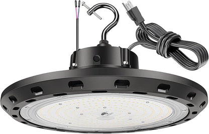 UFO LED High Bay Light 240W 5000K 0-10V Dimmable 36000LM High Bay LED Shop Lights with US Plug IP65 ETL Listed 1000W HID/HPS Replacement UFO Lights for Shop Warehouse Garage Gym