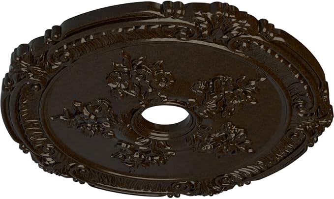 Ekena Millwork CM26ATBZS 26" x 3-3/4" x 1-1/2" Attica With Rose Ceiling Medallion, Bronze