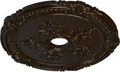 Ekena Millwork CM26ATBZS 26" x 3-3/4" x 1-1/2" Attica With Rose Ceiling Medallion, Bronze