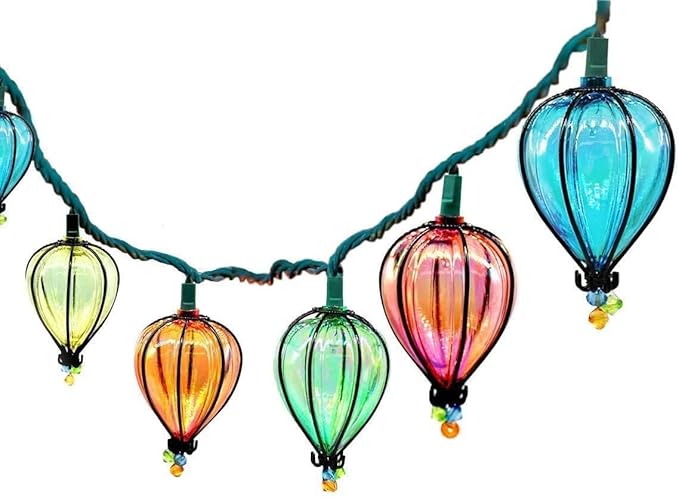 DOGHLY 11FT Fairy String Lights with 10 Color Bulbs Decorations, Outdoor Tropical Beach Theme Lights Patio String Lights for Party Camping Wedding Decor, UL Listed, Connectable,1 Pcs