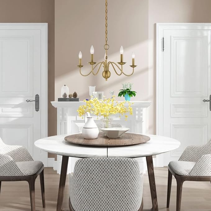 Livex Lighting 5 Lt Antique White Chandelier