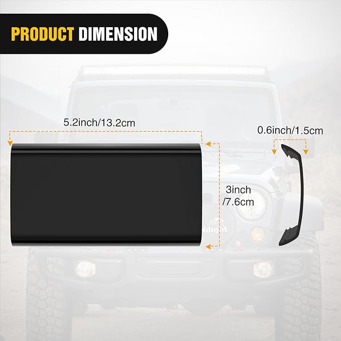 Nilight 6.5 Inch LED Light Bar Cover 2 PCS Black Protective Covers Durable Polycarbonate Lens Waterproof Dustproof Scratch-Proof for Double-Row Lights Off Road Driving Lighting