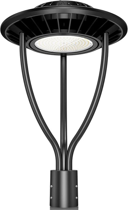 LED Post Top Light ETL Listed 150W 120W 90W Adjustable Outdoor Pole Lights with Photocell IP65 Waterproof Post LED Fixture 5000K for Garden Yard Street