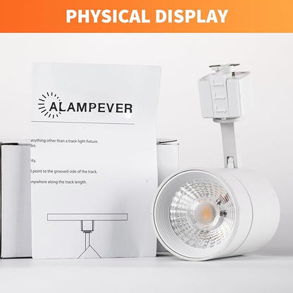 ALAMPEVER LED Track Lighting Heads for J Type,Dimmable Track Lighting Fixtures Ceiling for Wall Art,12W Track Light,800LM, CRI90, 3000K Soft White,75W, 8Pack,White