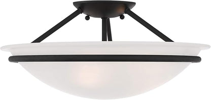 Livex Lighting 4824-04 Newburgh 3-Light Ceiling Mount, Black