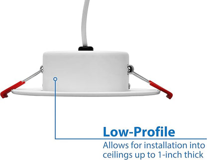DGC 4-inch White Selectable Canless Adjustable Gimbal LED Recessed Downlight (DGC43120SRDWH)