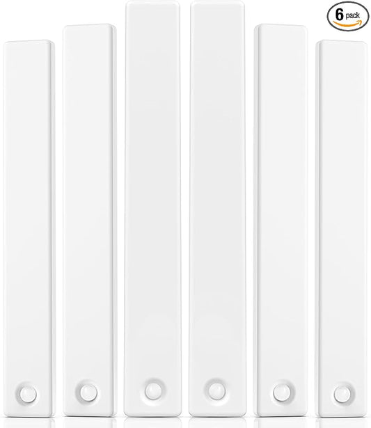6 Pack Under Cabinet Lighting, USB Rechargeable Motion Sensor Light Indoor, Battery Operated Closet Light, LED Cabinet Lights, Stick On Dimmable Under Counter Lights for Kitchen