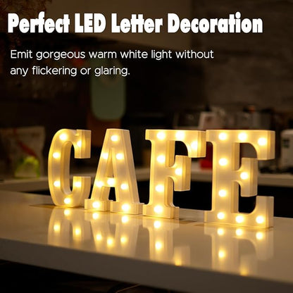 Small Led Marquee Letters, Light Up Letters, 8.58 Inch Led Letter Lights, Battery Powered Lighted Sign for Table, Party, Birthday, Christmas Decor (Letter F)