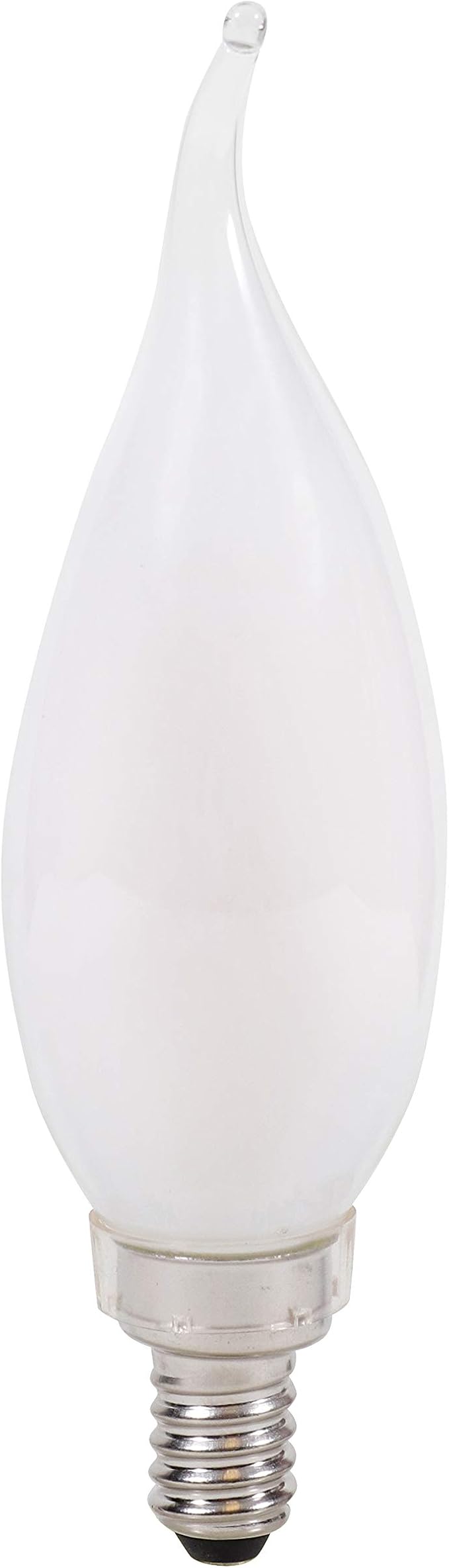 Sylvania LED TruWave Natural Series Décor B10 Light Bulb, 60W Equivalent Efficient 5.5W, 500 Lumens, Candelabra Base, Dimmable, Frosted, 2700K, Soft White - 2 Pack (40781)