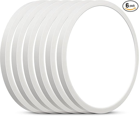 SunRider 6-Pack LED Flush Mount Ceiling Light Fixture, 5000K Daylight White, 2400LM, 12 Inch 24W Indoor Flat Panel Lamp, 240W Equiv., Non-Dimmable