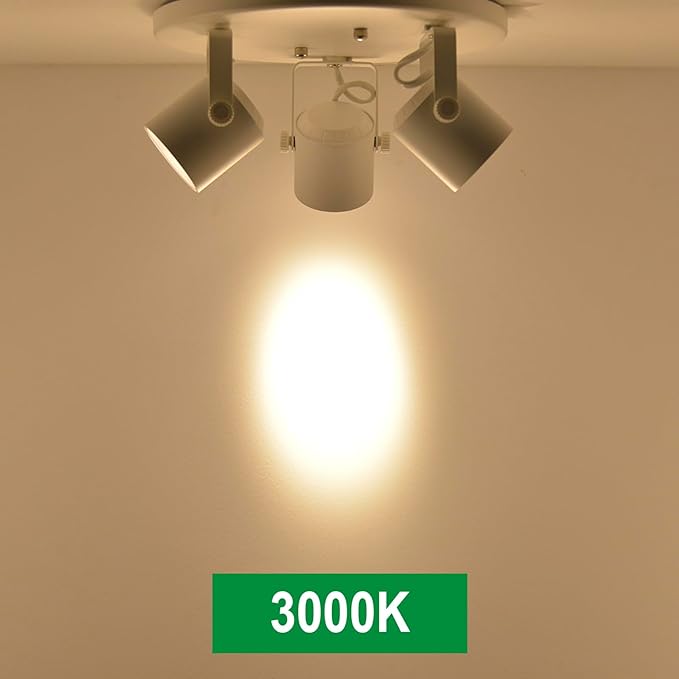 Arcfox 27W 3000K 3 Light LED Flush Mount Ceiling Spotlight Fixture Adjustable Round Track Lighting Fixtures Ceiling ETL, 24°, CRI90 for Living Room Bedroom Shop Accent Task Lighting