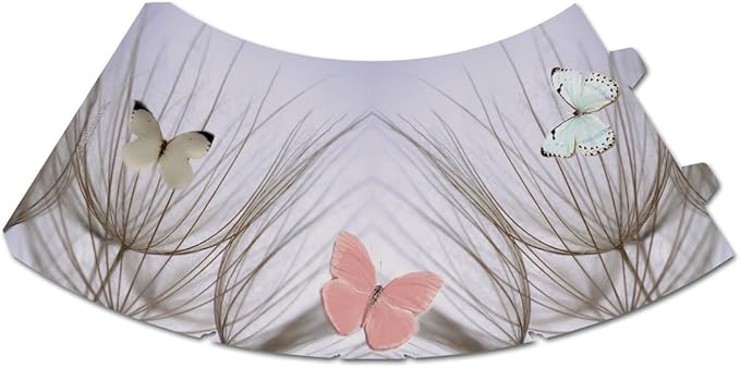 Royal Designs Vellum Tea Light Paper Wine Glass Lampshade, Pink Butterfly, Set of 20, TLS-1004B-20