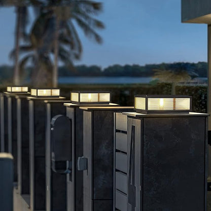 Outdoor Post Light 10X10 in, Column Light,Wired Lantern Column Lamp 110-240V(12-36V Replace Bulb),Garden Light,IP54 Waterproof, Base E26,LED Post lamp,Fence Post caps