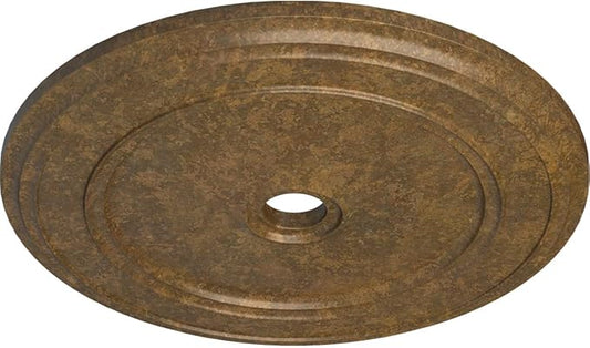Ekena Millwork CM41CLRZS Classic Ceiling Medallion, 41 1/8"OD x 4"ID x 2 1/8"P, Hand-Painted Rubbed Bronze