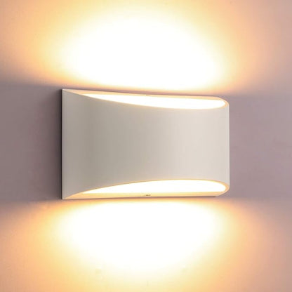 Lightess Modern LED Wall Sconce Light Dimmable 12W Up Down Wall Light for Bedroom Living Room, Warm White, Aluminum