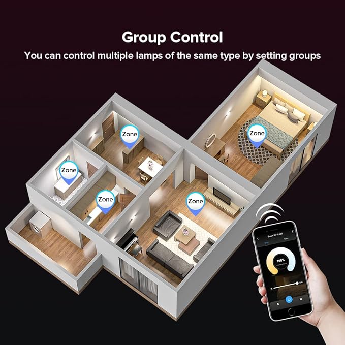 SEZO C02W WiFi Bluetooth Dual White LED Strip Controller Group Control Support Tuya Smart Life APP/Voice Control Compatible with LM091 LM096 LM007 LM097 CCT Remote DC12-24V