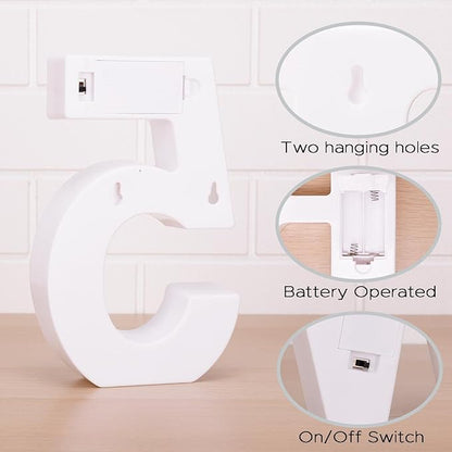 LED Marquee Numbers, Small Light Up Numbers for Party, 8.58 Inch Battery Powered Lighted Number for Birthday, Night Light, Table or Home Decor (Number 5)