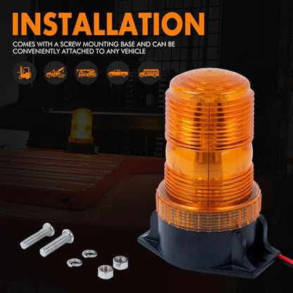 Xprite 30 LED Amber Forklift Beacon Strobe Light Safety Warning Flashing Lights for 10-110V Mower, ATV, Trucks, Tractor, Golf Carts, UTV, Cars, Bus