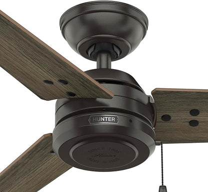 Hunter Cassius - Outdoor or Indoor Ceiling Fan No Light (Noble Bronze, 52 inch)