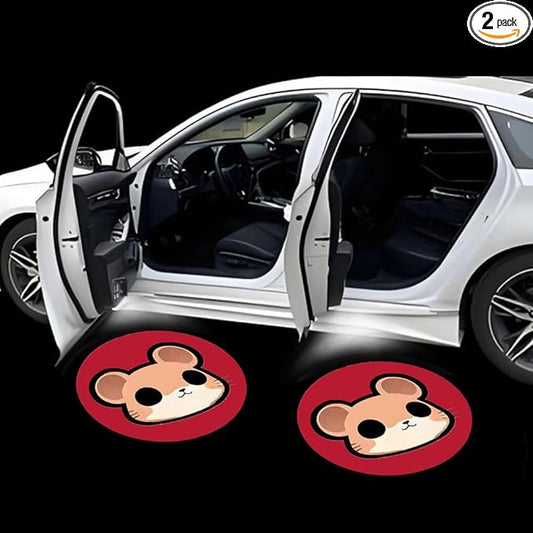 Car Door Lights Projector, 2PCS Cute Car Door Logo Projector Lights Universal Car Courtesy LED Ghost Shadow Lights Welcome Lights
