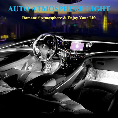 El Wire Lights - White Neon Car Interior Led Strip Light, 16FT/5M USB 5V for Car, Garden, Party Decoration