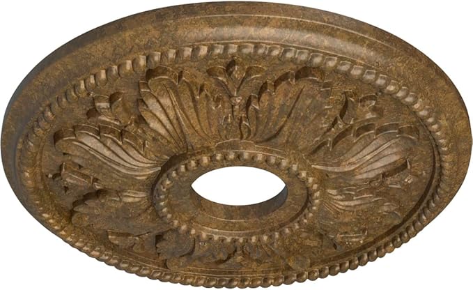 Ekena Millwork CM18ED1RZS Edinburgh Ceiling Medallion, Rubbed Bronze
