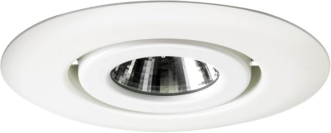 Juno Lighting 440-WH Flush Gimbal Ring Recessed Trim, White, 4", Unfinished