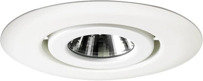 Juno Lighting 440-WH Flush Gimbal Ring Recessed Trim, White, 4", Unfinished