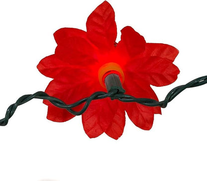 Kurt Adler 35-Light Red Poinsettia Light Set