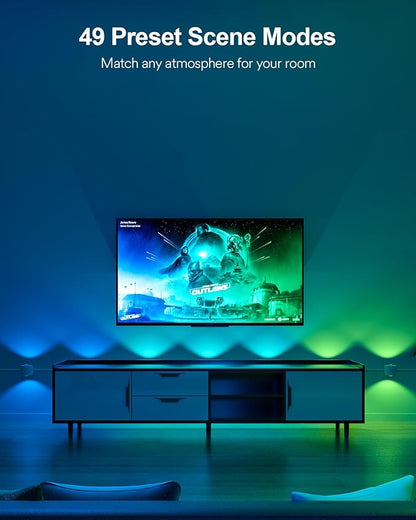 Lumary Smart Wall Sconces, World Cup Decor Up and Down Lighting, WiFi Color Changing Wall Lights for Bedroom, Living Room, Compatible with Alexa/Google Assistant, 18.4ft with 14 LEDs