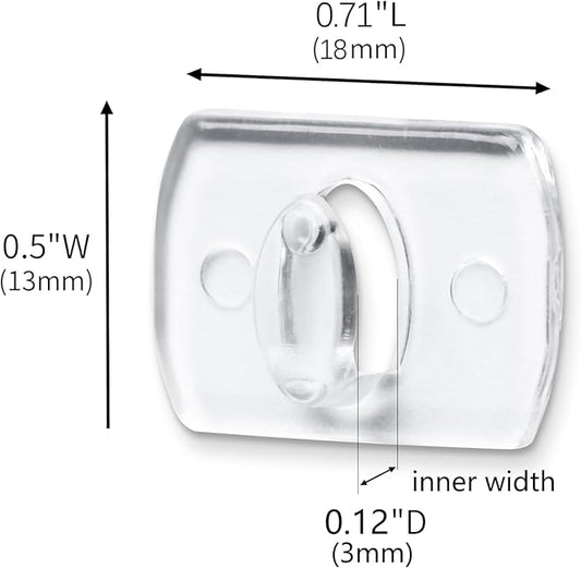 MOVELYST 240 Mini Clear Light Clips with 300 Adhesive Strips, Damage-Free Indoor Mini Wall Hooks for Hanging, Removable Clips for Christmas Decoration