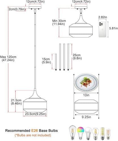 Vintage Gold Pendant Light with Clear Glass, Adjustable Pendant Lighting for Kitchen Island Brushed Pendant Lights Convertible Ceiling Mount Or Hanging Fixture for Hallway Bathroom,Brown Bronze
