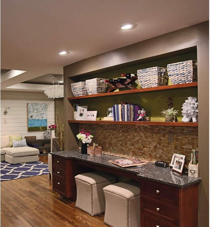 HALO E26 Series 6 in. White Recessed Ceiling Light Fixture Trim with Adjustable Eyeball