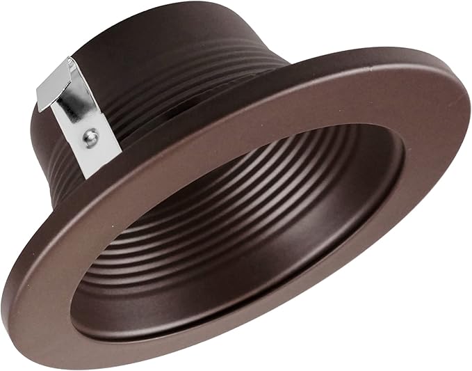 NICOR Lighting 4 inch Oil-Rubbed Bronze Recessed Baffle Trim for MR16 Bulb (14002OB-OB)