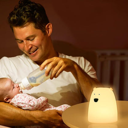 ZKLiLi Night Light for Kids Lamp, 16 Colors Lamp Cute, Dimmable Baby Night Lights for Nursery,Silicone Rechargeable Nightlight for Kids Room, Kawaii Room Decor (GJDB01)